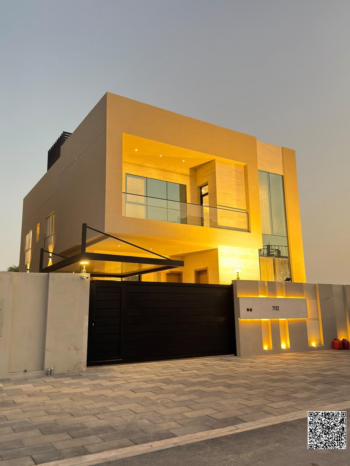 Villa for sale on Sheikh Mohammed Bin Zayed Road, on a main street near the park. Two floors and roo