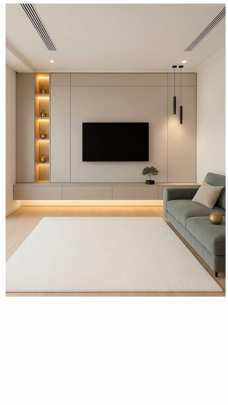 The finest TV unit designs and modern gypsum board decor, with the highest standards of quality and luxurious finishing in Abu Dhabi ✨